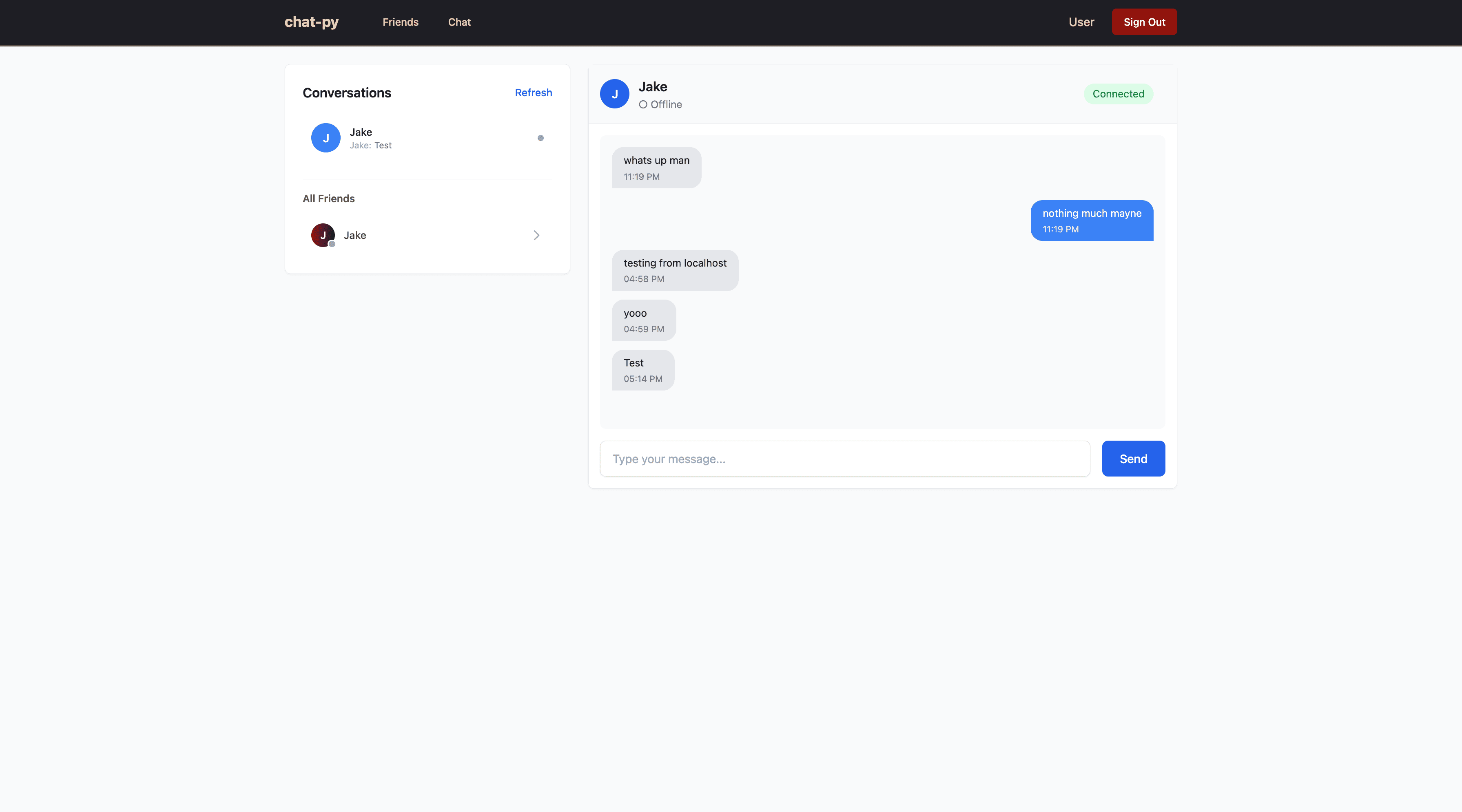 Chat-Py screenshot